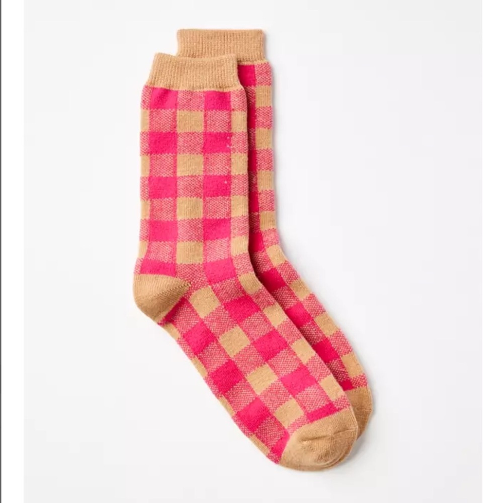 Loft buffalo plaid crew socks